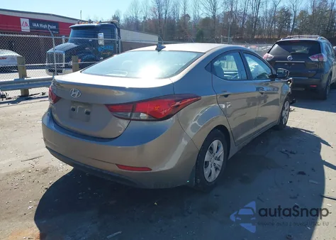 2016 Hyundai Elantra Se from USA, damaged, VIN 5NPDH4AE9GH776071